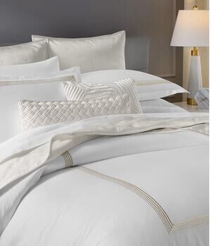 Hotel Collection Linea Supima FULL / QUEEN Duvet Set/Champagne/Free Shipping!